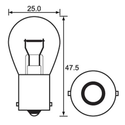 INDICATOR BULB 12V 21W BA15S A244