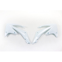 UFO Radiator Shrouds - Honda - CRF250R 10-13/450R 09-12 - White 