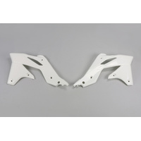 UFO Radiator Shrouds - Kawasaki KXF 250 13-16 - White