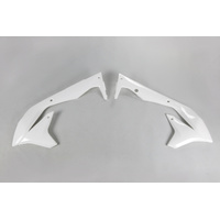 UFO Radiator Shrouds - Kawasaki - KX450F 16-18 - White