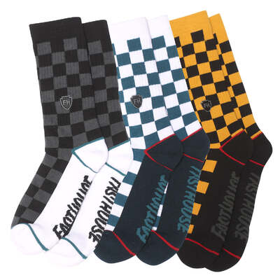 Fasthouse Triple Check 3-Pack Socks - Multi