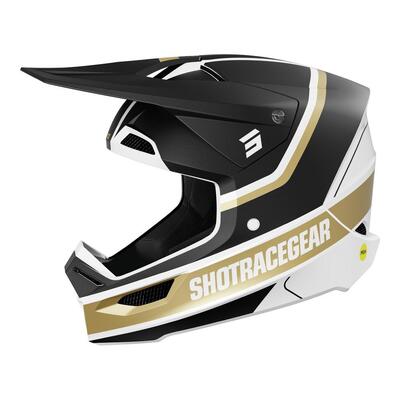 Shot Race Mythic Matte Helmet - Black/Gold