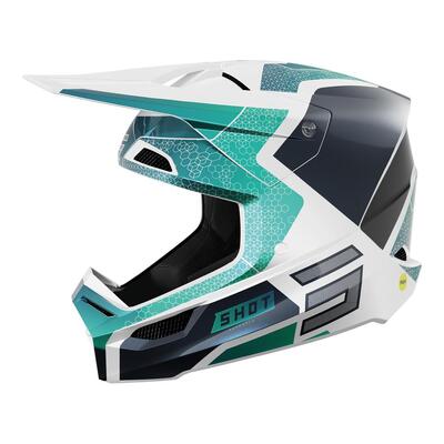 Shot Race Phaser Pearly Helmet - Blue/Turquoise