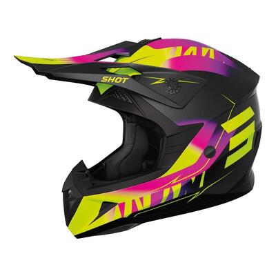 Shot Pulse X-Treme Matte Helmet - Pink/Yellow