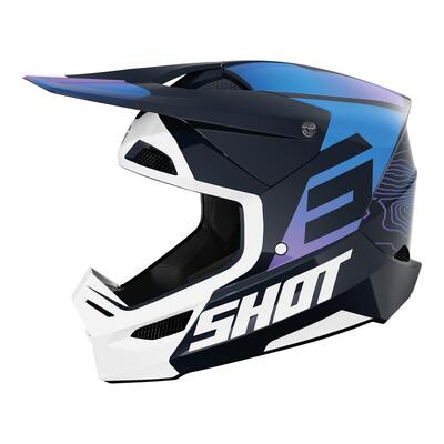 Shot Furious Apex Kids Glossy Helmet - Blue