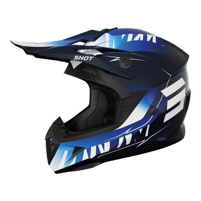 Shot Pulse X-Treme Kids Glossy Helmet - Blue