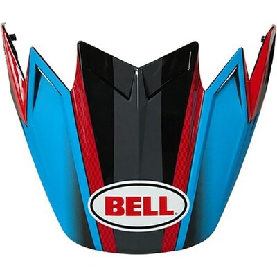 Bell Moto-9 Flex Hound Replacement Peak - Cyan/Red