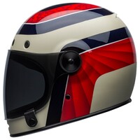 Bell Bullitt Carbon Hustle Helmet - Red/White/Candy Blue