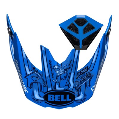 Bell Moto-10 Fasthouse Day In The Dirt LE Peak Mouthpiece Kit - Matte/Gloss Blue/Grey