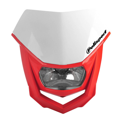 Polisport Halo Headlight - Red / White