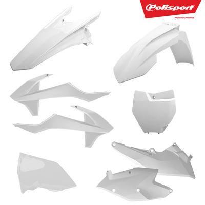 Polisport Plastics Mx Kit Ktm Exc/Exc-F 17-19 - White