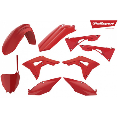 Polisport Plastics Mx Kit Honda Crf250R 18-21/Crf450R 17-20 - Red