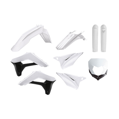 Polisport Enduro Kit Sherco Se-R/Sef-R 17-23 - White (Incl Headlight Surround & Fork Guards)