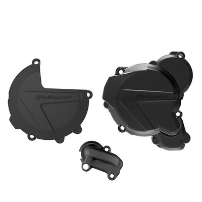 Polisport Engine Cover Protection Kit Ktm Exc 250/300 17-23 - Black