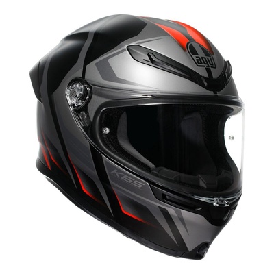 AGV K6S Karve Full Face Helmet - Black/Grey/Red