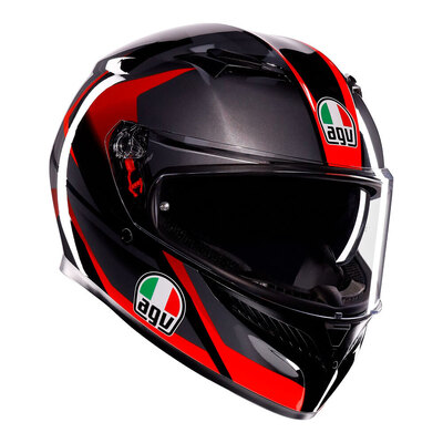 AGV K3 Striga Helmet - Matte Black/Red