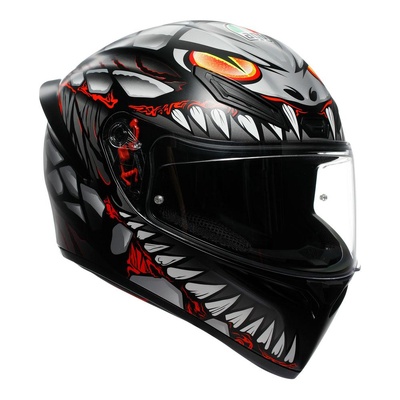 AGV K1S Lyzard Full Face Helmet - Black/Grey/Red