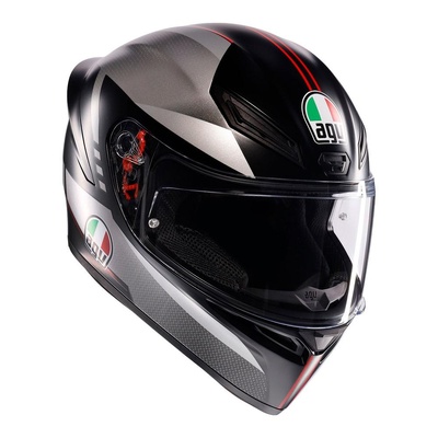 AGV K1S Lap Full Face Helmet - Matte Black/Grey/Red