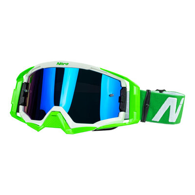 Nitro NV-150 MX Goggle - White/Green Frame Green Lens