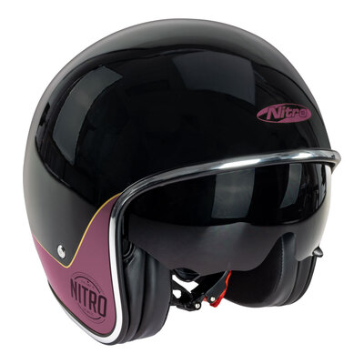 Nitro X582 Tribute Helmet - Black/Candy Red