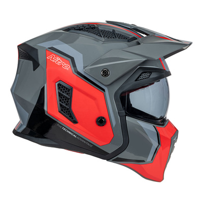 Nitro NZ302 Fighter Helmet - Grey/Orange