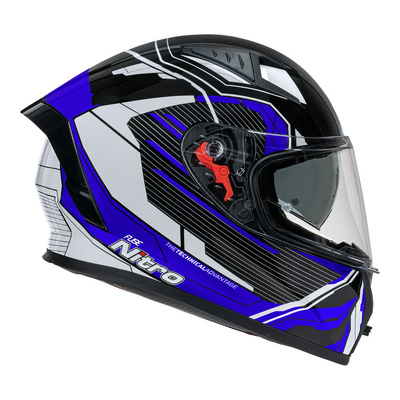 Nitro N501 Fuse Gloss Helmet - Blue/White/Black