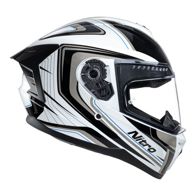 Nitro N700 Helmet - Black/White/Gunmetal