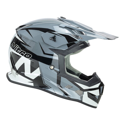 Nitro MX700 Satin Helmet - Black/Gunmetal