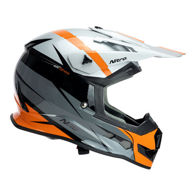 Nitro MX700 Recoil Helmet - Grey/Black/Orange