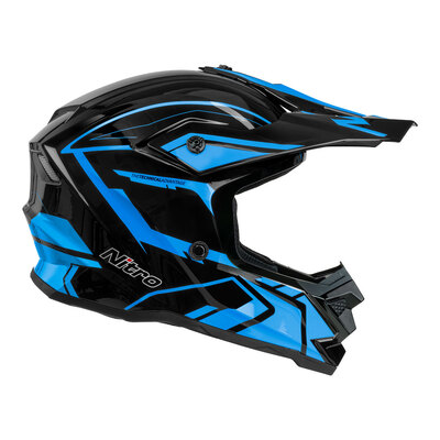 Nitro MX710 Youth Shard II Helmet - Blue/Black