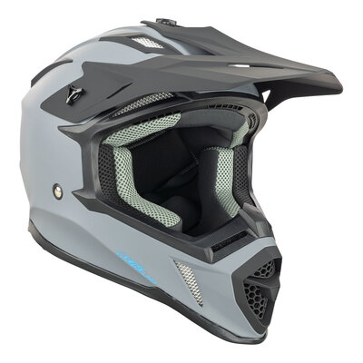 Nitro MX760 Satin Helmet - Gunmetal/Blue