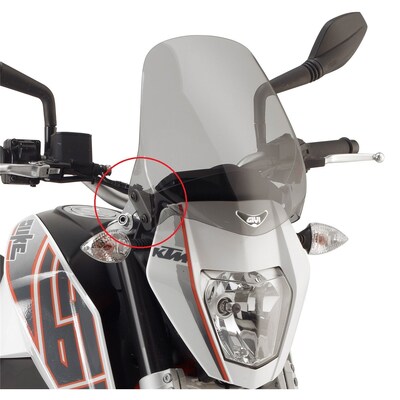 Givi Specific Windscreen Fitting Kit - Ktm Duke 690 12-19 (Needs Screen 245A Or 245N)