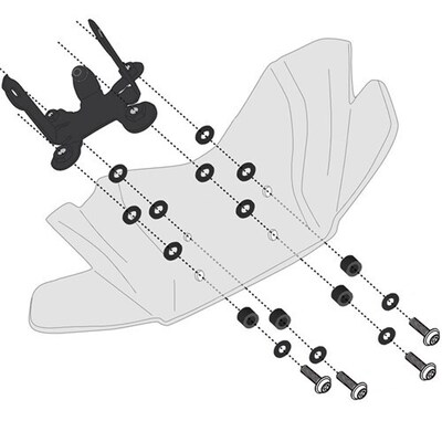 Givi Specific Windscreen Fitting Kit - Benelli 502C 19-24 (Needs Screen 1173S)