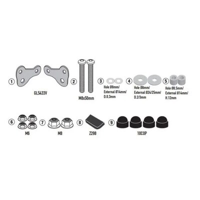 Givi Specific Windscreen Fitting Kit - Royal Enfield Hntr 350 22-24 (Needs Screen A201)