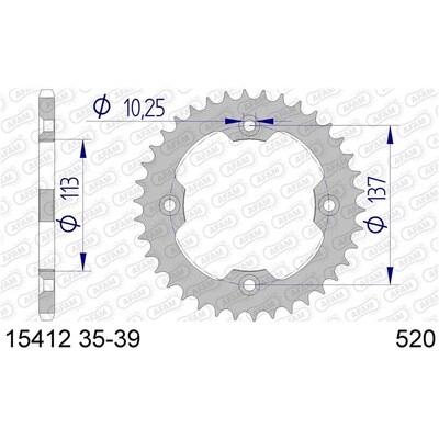 AFAM A37 520 Suzuki Rear Sprocket