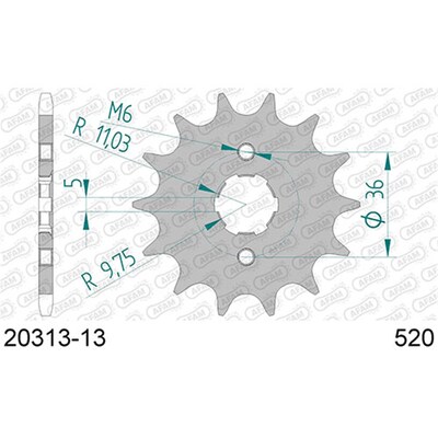 AFAM 15T 520 Honda Trx250 87 - 92