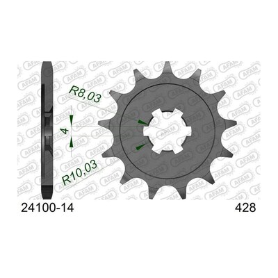 AFAM 14T428 Kawasaki Kx85 01 - 02