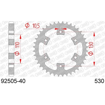 AFAM S40 530 Rear Sprocket Brp/Cam-Am Ds650