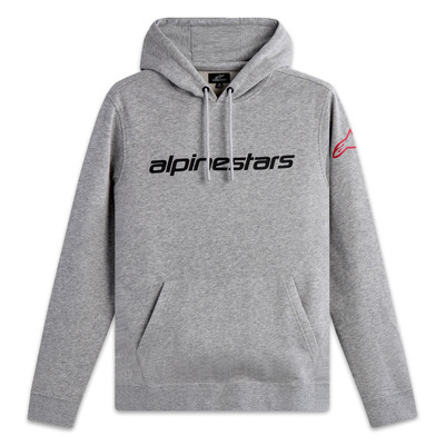 Alpinestars Linear Wordmark 2.0 Hoodie - Grey Heather/Red