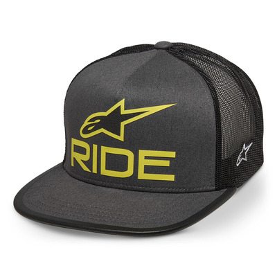 Alpinestars Ride 4.0 Trucker Hat - Charcoal/Black/Lime - OS