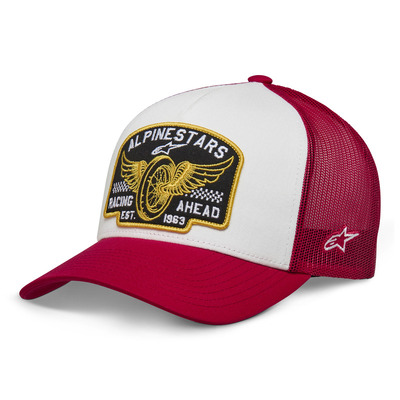 Alpinestars Heritage Patch Trucker Hat - White/Red - OS