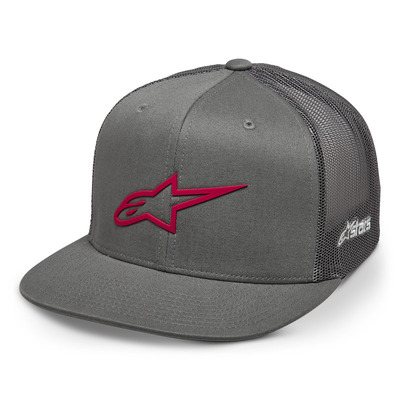 Alpinestars 3D Ageless Trucker Hat - Grey/Red - OS