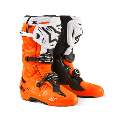 Alpinestars Tech 10 Enduro Boots  - Fluro Orange/Black/White