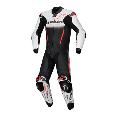 Alpinestars GP-R7 1 Pce Leather Suit - White/Black/Fluro Red