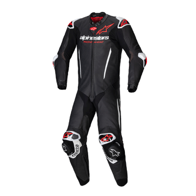 Alpinestars GP-R7 1 Pce Leather Suit - Black/White/Fluro Red