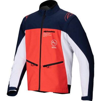 Alpinestars Lite-Dura Softshell Jacket - Navy/Hot Orange/White