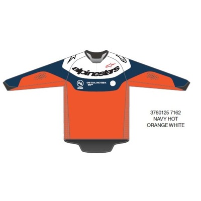 Alpinestars 2025 Pro-Dura Jersey - Navy/Hot Orange/White