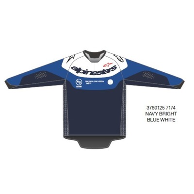 Alpinestars 2025 Pro-Dura Jersey - Navy/Bright Blue/White