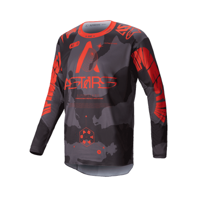 Alpinestars 2025 Racer Hollow Jersey  - Grey Camo/Fluro Orange