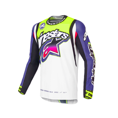 Alpinestar Supertech Dirt Studio Limited Edition Motocross Jersey - White/Purple